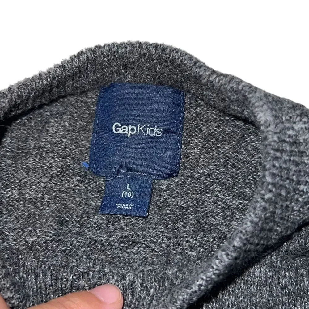 Gap Kids Grey Logo Sweater - Kids‎ Large (10-11)